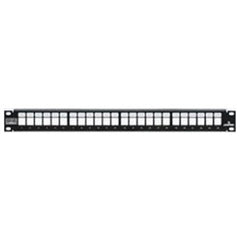 Leviton 4S255-S24 Shielded QuickPort Patch Panel, 24-Port, 1U RMS