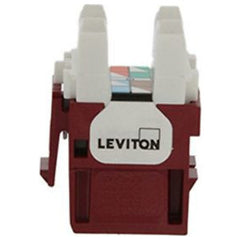 Leviton 61110-RR6 eXtreme CAT6 QuickPort Jack, Dark Red