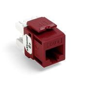 Leviton 61110-RR6 eXtreme CAT6 QuickPort Jack, Dark Red