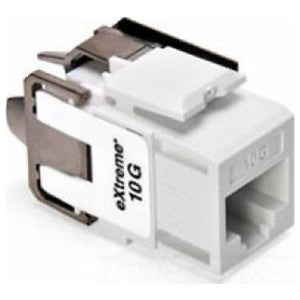 Leviton 6110G-RW6 eXtreme Cat6A QuickPort Jack, Channel-Rated, White