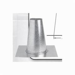 Metal-Fab 4MFT Tall Cone Flat Roof Flashing, 4 in, 14.63 x 14.63 in Base