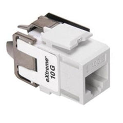 Leviton 6110G-RW6 eXtreme Cat 6A QuickPort Jack, Channel-Rated, (White)