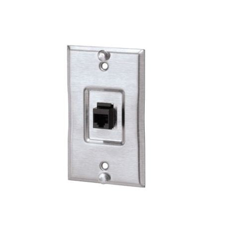 Panduit KWP6PY Vertical Phone Wallplate With Module, 1 Gang, 4-1/2 in L x 2-3/4 in W