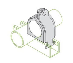 PHOENIX SUPPORT SYSTEMS CCT0312YC 3-5/8 in. Yellow Chromate Steel Cushioned Tubing Strut Clamp