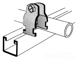 Phoenix Support Systems SCR0250EG 2-1/2 in. Electrogalvanized Carbon Steel Rigid Strut Clamp