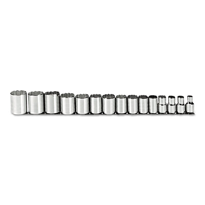 Proto J54114 1/2 Drive 15 Piece Socket Set - 12 Point