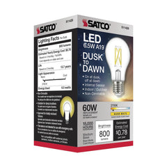 SATCO S11428 6.5 Watt A19 LED Dusk to Dawn with Photocell