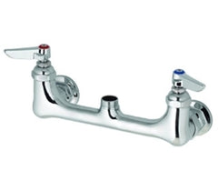 T&S B-0230-LNM 2-Handle Swivel Outlet Wall-Mounted Mixing Faucet without Nozzle Chrome