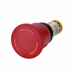 Eaton C22-PVT45P-K11 C22 22.5 mm Compact Pushbutton Emergency Stop Non-Illuminated Button Red