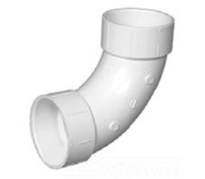 CHARLOTTE PIPE PVC003040600 1-1/2 in. Hub x Hub PVC DWV 90-Degree Long Sweep Elbow