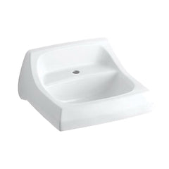 Kohler K-2007-0 Kingston Vitreous China Wall Mount Lavatory Sink, 21-1/4 in x 18-1/4 in, White