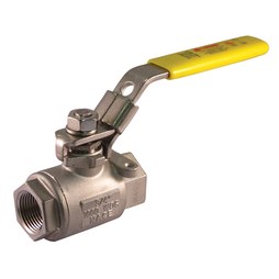 Jomar 100-965 Ball Valve T-SS-1001N Stainless Steel 1 Inch NPT 2-Piece Lever Handle Full Port 1000WOG