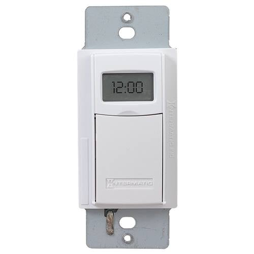 Intermatic ST01 1-Pole In-Wall Timer, 7 Day Setting, 120/277 VAC, 1 hp