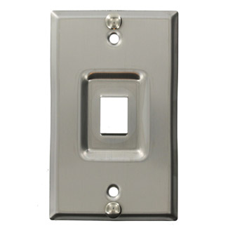 Leviton 4108W-1SP QuickPort Recessed Stainless Steel Telephone Wall Plate