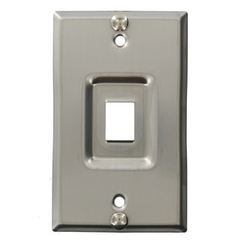 Leviton 4108W-1SP QuickPort Recessed Stainless Steel Telephone Wall Plate