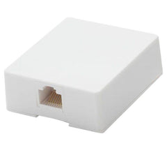 Leviton 4625A-24W Type-625A2 Surface-Mount Jack, 6P4C, Screw Terminal, White