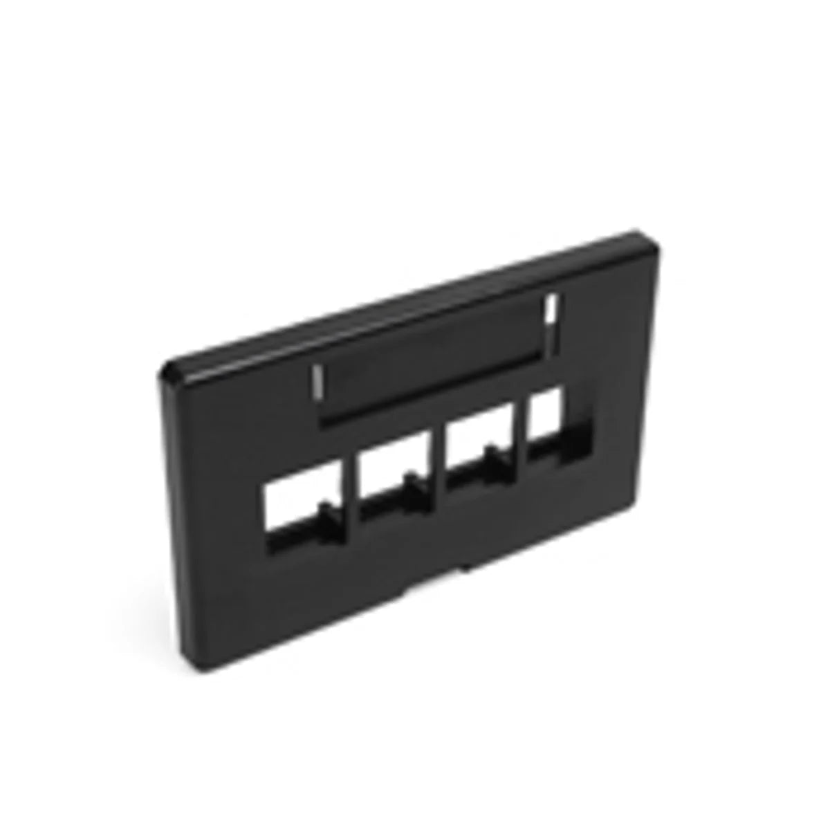 Leviton 49910-HE4 QuickPort Modular Furniture Faceplate 4-Port