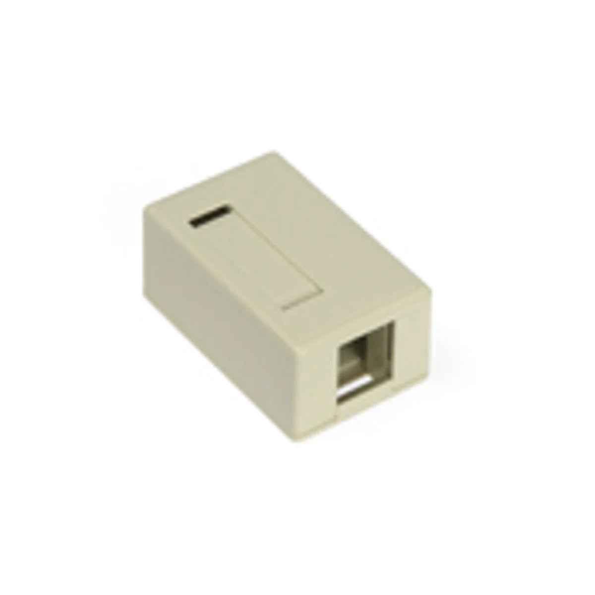 Leviton 41089-1IP Surface-Mount QuickPort Box Plenum Rated 1-Port Ivory