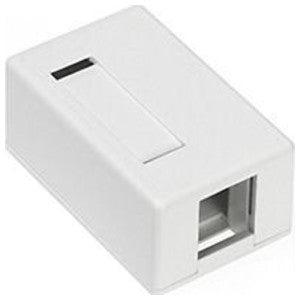 Leviton 41089-1WP Surface-Mount QuickPort Box Plenum Rated 1-Port White