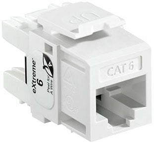 Leviton 61110-RW6 eXtreme CAT6 QuickPort Jack, White