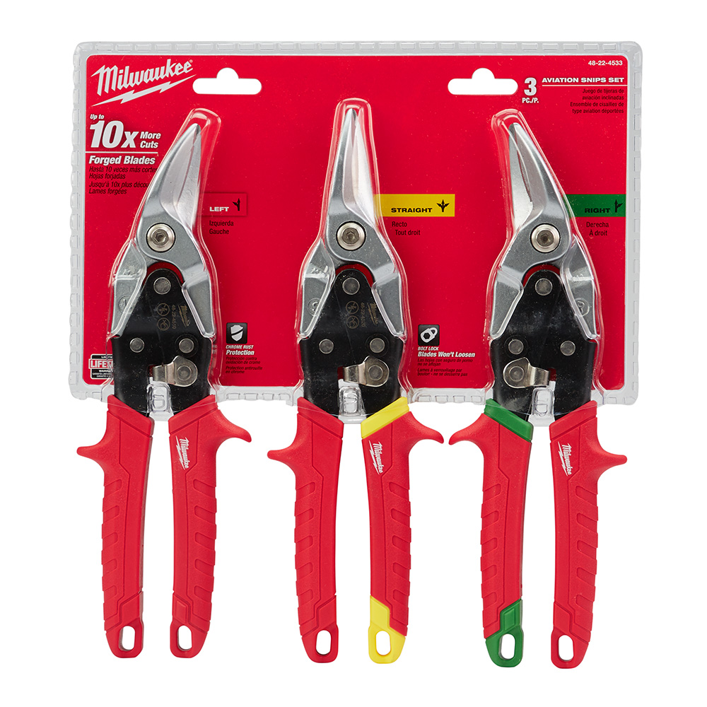 Milwaukee 48-22-4533 3-Piece Aviation Snip Set