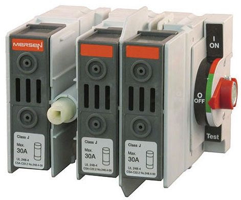 Mersen M30J30S UL 98 Fusible Switch 600VAC Class J 30A 3-Pole Configuration: Side Operated