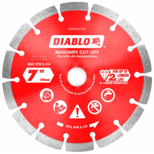 Diablo DMADS0700 7 Diamond Segmented Cut-Off Discs for Masonry