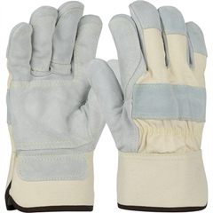 PIP 500DP-AA/L Natural Safety Large Leather Palm Gloves