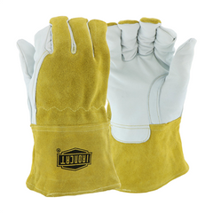 PIP 6143/M Brown Gauntlet Cuff Medium Welding Gloves