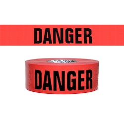 Presco SB3102R21 Barricade Tape 3 in x 1000 ft 2 mil Red DANGER