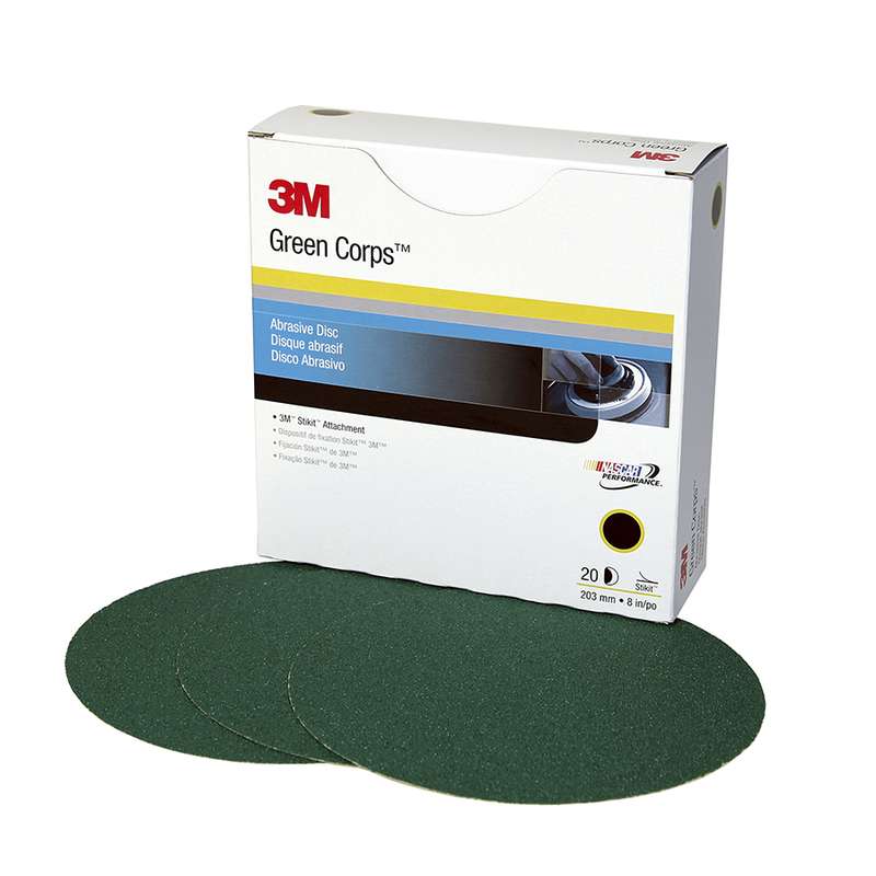 3M 7000120328 Stikit Green Corps Disc Power 8 in 80 250 DISC