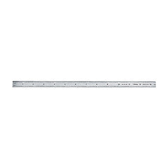 Mitutoyo 182-125 Wide Rigid Steel Rule, Imperial/Metric Measuring System, Graduations 1/32nd, 1/64th, 1 mm, 0.5 mm, 12 in L