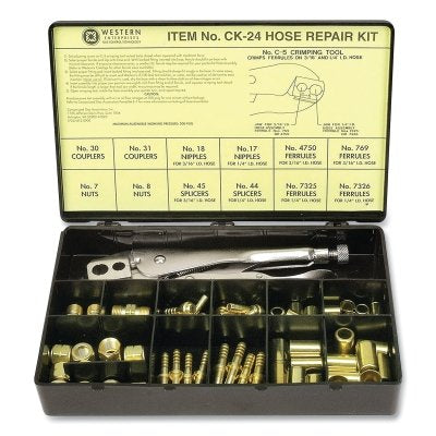 Western Enterprises CK-24 Hose Repair Kit with A-Size/B-Size Nuts and 3/16 in Hose ID