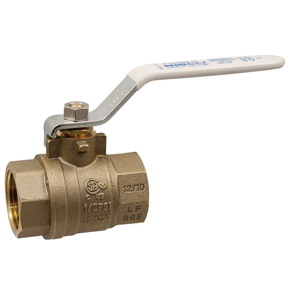 Nibco NL998X6 TFP600A-LF 1/2 in Brass Full Port Ball Valve