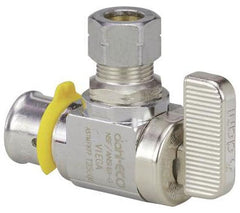 Viega 93511 Angle Stop Valve 1/2 x 1/4 in PEX Press x Compression