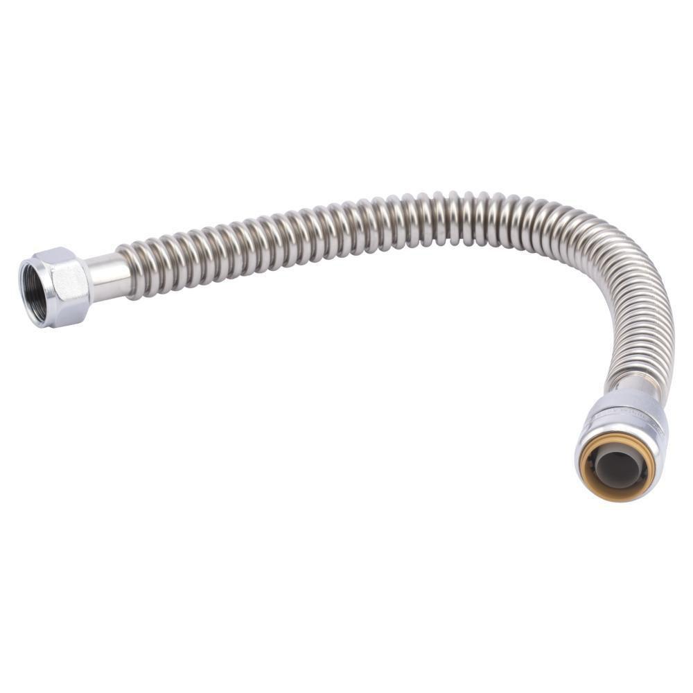 Sharkbite SS3088FLEX18LF Corrugated Flexible Water Heater Connector, 3/4 x 3/4 FIP, 18 Inch