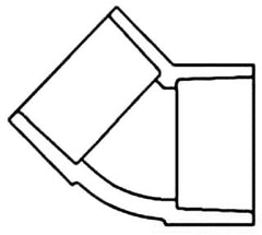 Spears 417-140F 14 PVC 45 ELL SOC SCH40 FAB