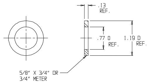 A.Y. McDonald 4124-050 3/4 in Lead-Free Meter Coupling Gasket