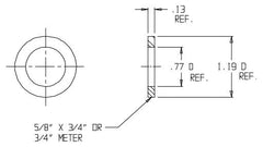 A.Y. McDonald 4124-050 3/4 in Lead-Free Meter Coupling Gasket