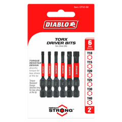 Diablo DTV2-S6 Torx Drive Bit Assorted Pack (6-Piece)