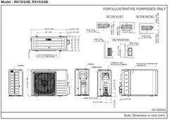 Daikin RX18BXVJU Outdoor Condenser - 1.5 Ton Heat Pump