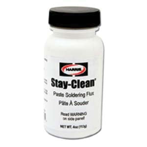 Harris SCPF4 Stay-Clean Paste Soldering Flux, 4 oz Brush Cap Dispenser