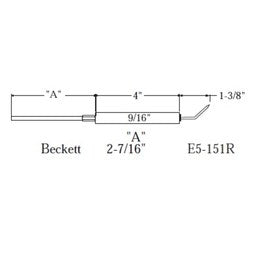 Westwood E5-151R Igniter Set of 2 9/16 x 7-13/16 Inch for Beckett Burners E5-151R