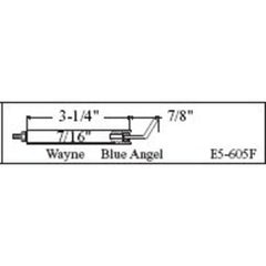 Westwood E5-605F Igniter Set of 2 7/16 x 4-1/8 Inch for Wayne Blue Angel Burners