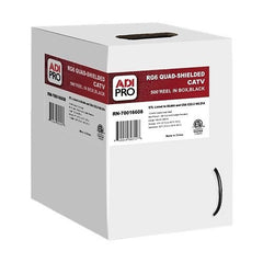 ADI PRO RN-70016608 RG6 CCS Quad-Shielded CATV Cable, 500' Reel in Box