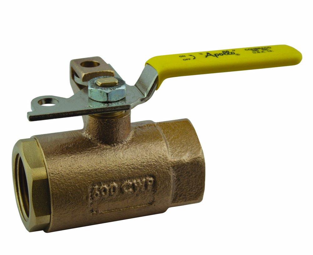 Apollo Valves 75-103-41 75-100 Series 1/2 in Bronze Standard Port FNPT 600# Ball Valve