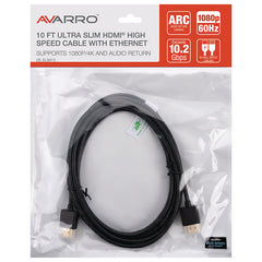 AVARRO 0E-SLIM10 10' Ultra Slim 1080P HDMI High Speed Cable