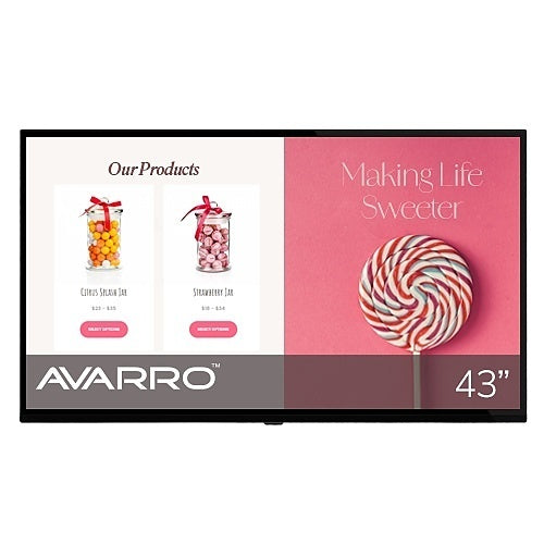 AVARRO V2-P43ES 43 Pro E Series 4K Ultra HD LED Commercial Display