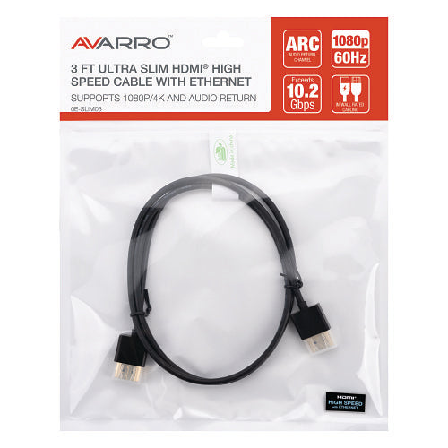 AVARRO 0E-SLIM03 3' Ultra Slim 1080p HDMI High Speed Cable