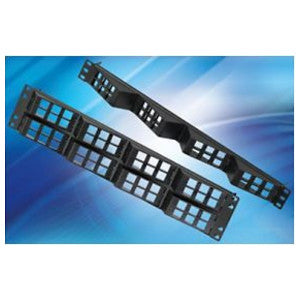 Belden AX103249 Patch Panel, 48 Port, Angleflex, Empty, Keyconnect, RU, Black